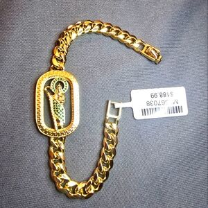 NWT - Saint Jude 7" - 7mm  14ct gold filled in brass bracelet
